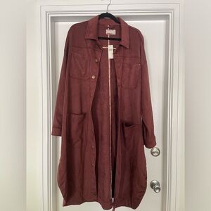 NWT Anthropologie Suede Shacket